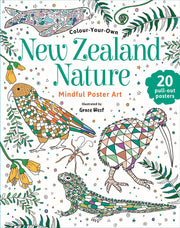 Colour-Your-Own New Zealand Nature Mindful Poster Art