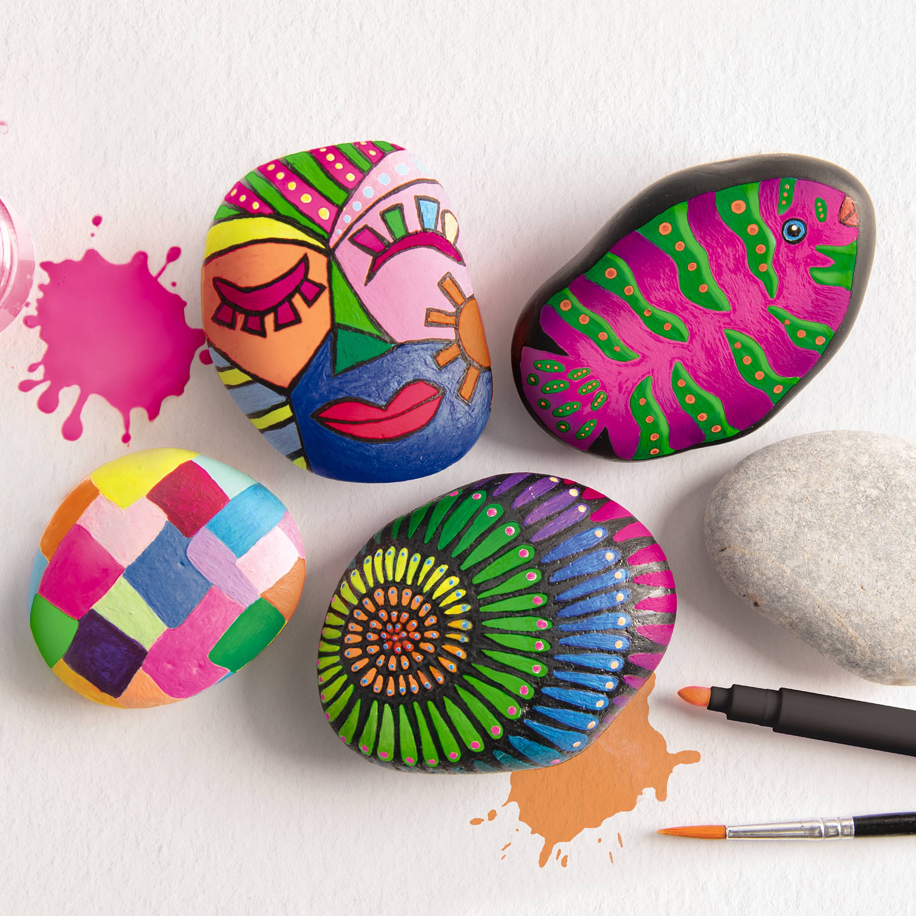 Craft Maker Classic Neon Rock Art Kit