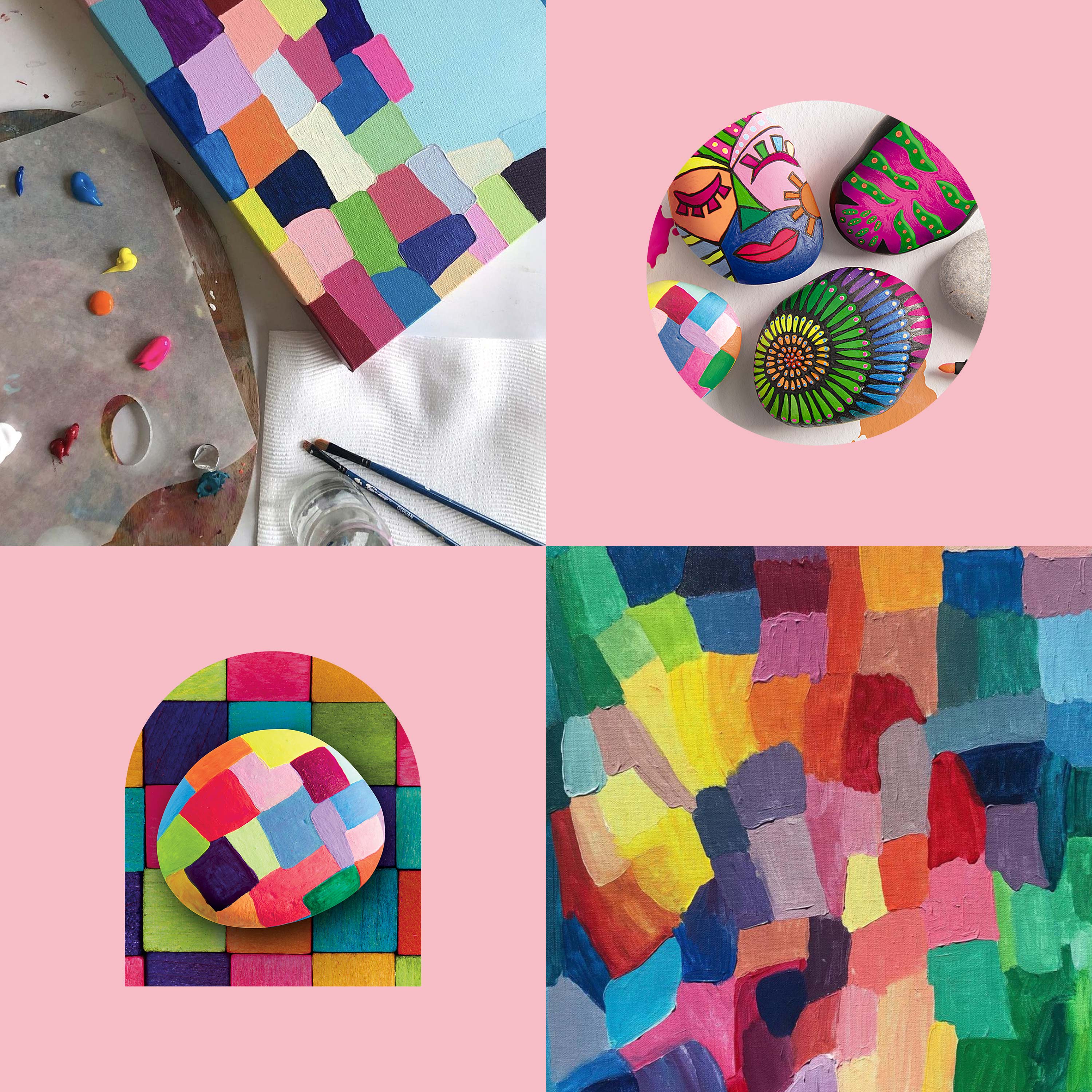 Craft Maker Classic Neon Rock Art Kit