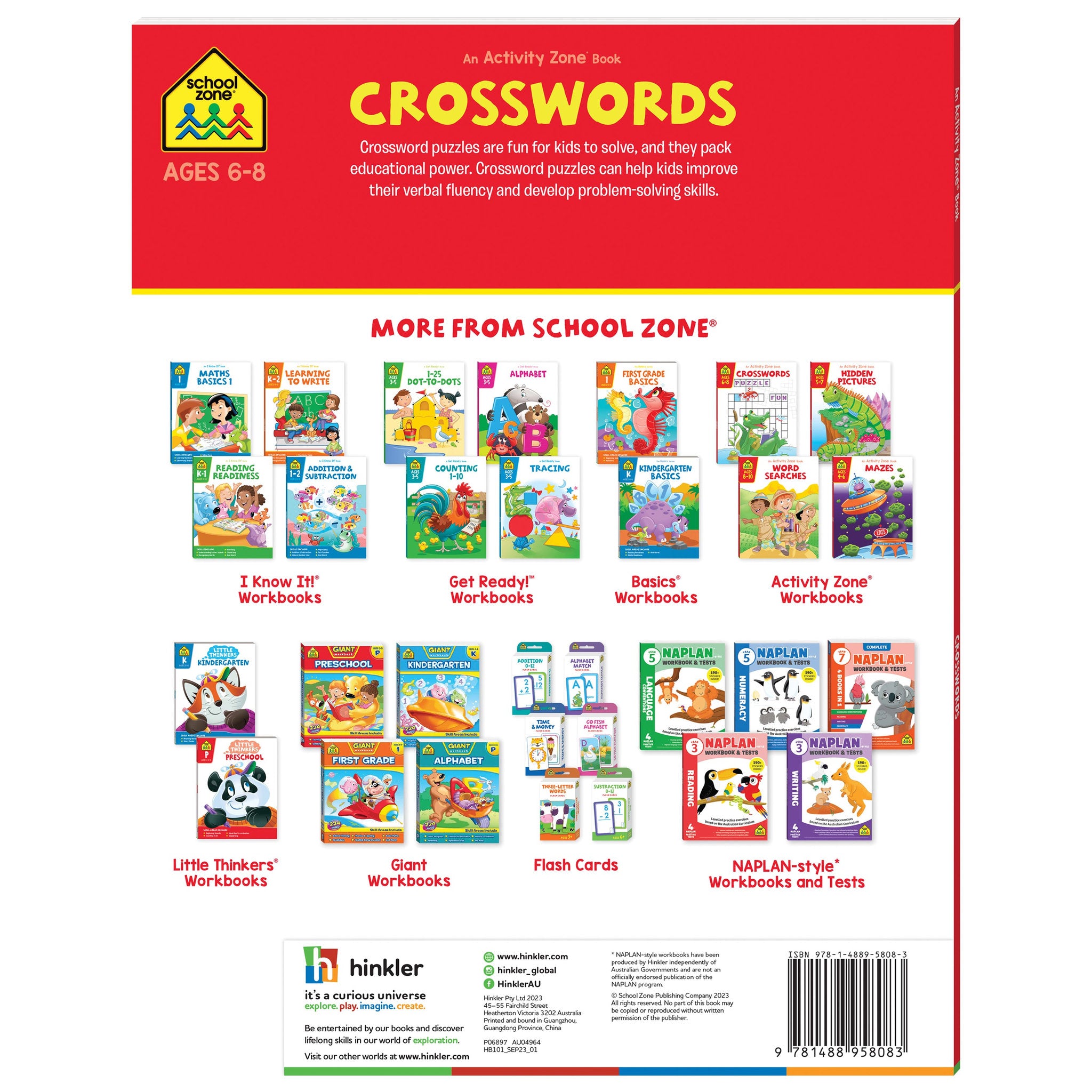 School Zone Activity Zone: Crosswords - Toyworld NZ