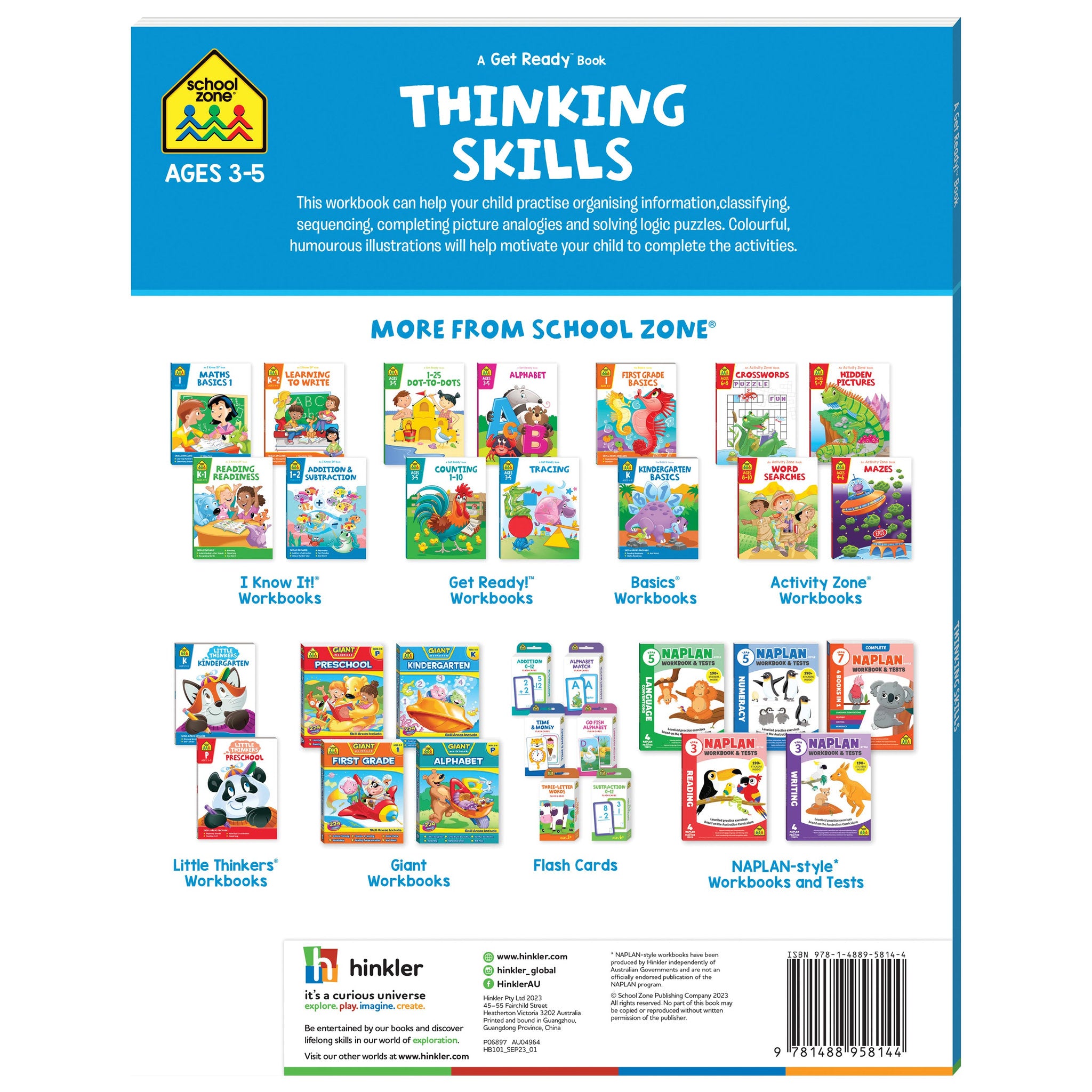 School Zone Get Ready: Thinking Skills - Toyworld NZ