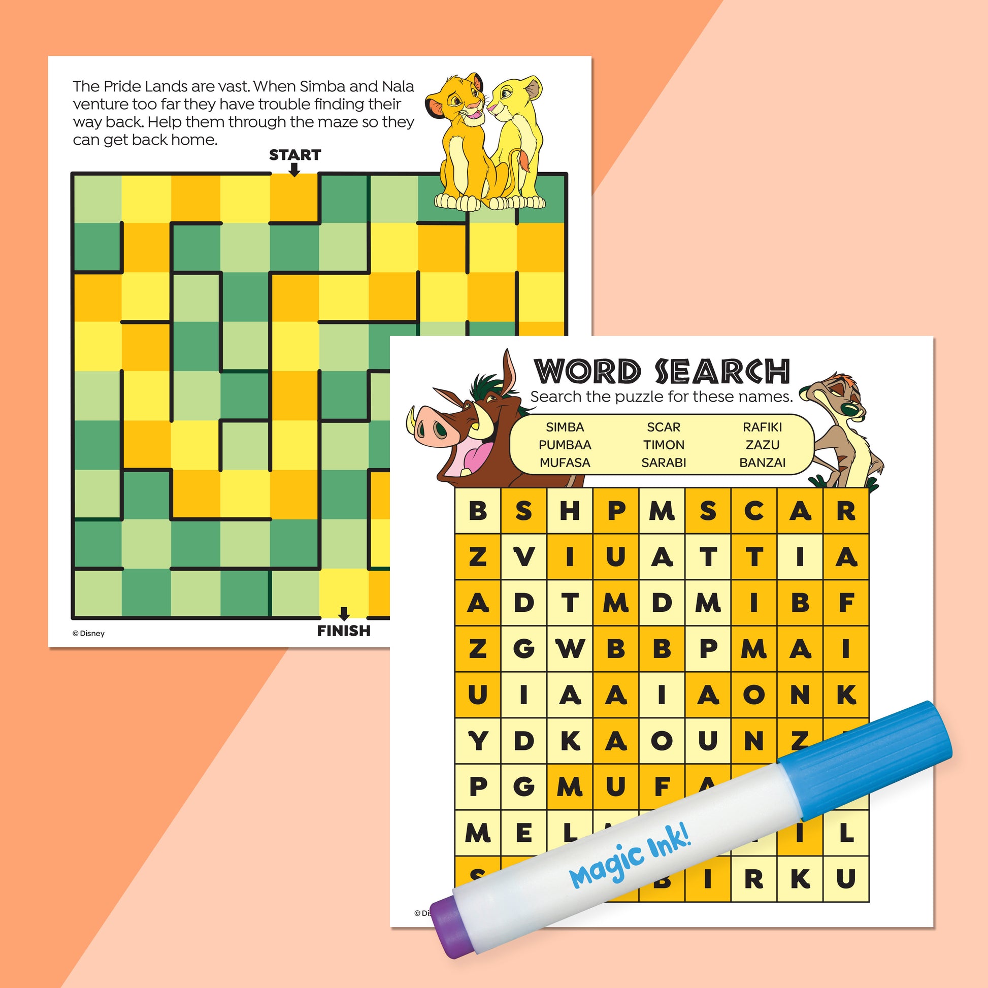 Inkredibles The Lion King Magic Ink Pictures - Toyworld NZ