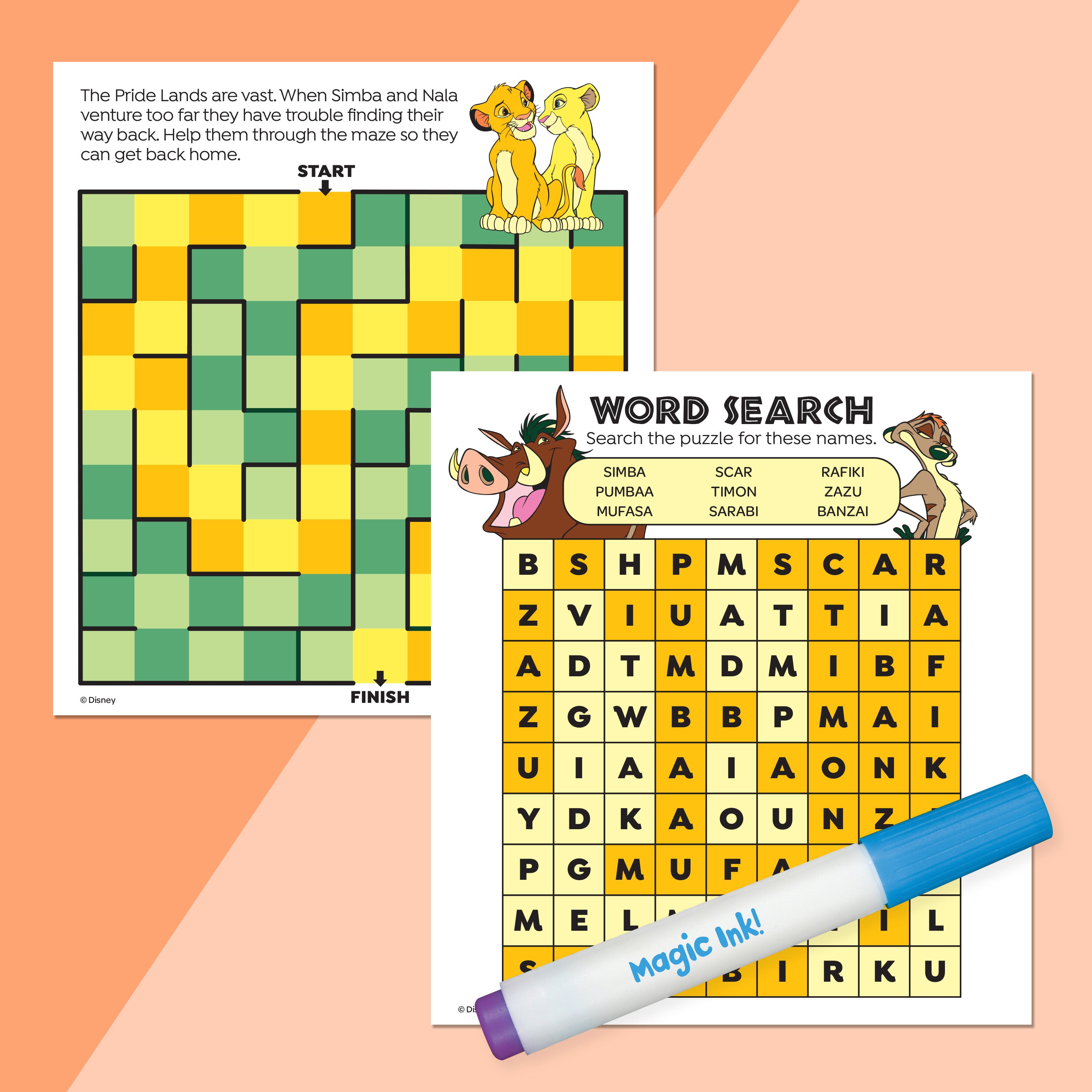 Inkredibles The Lion King Magic Ink Pictures - Toyworld NZ