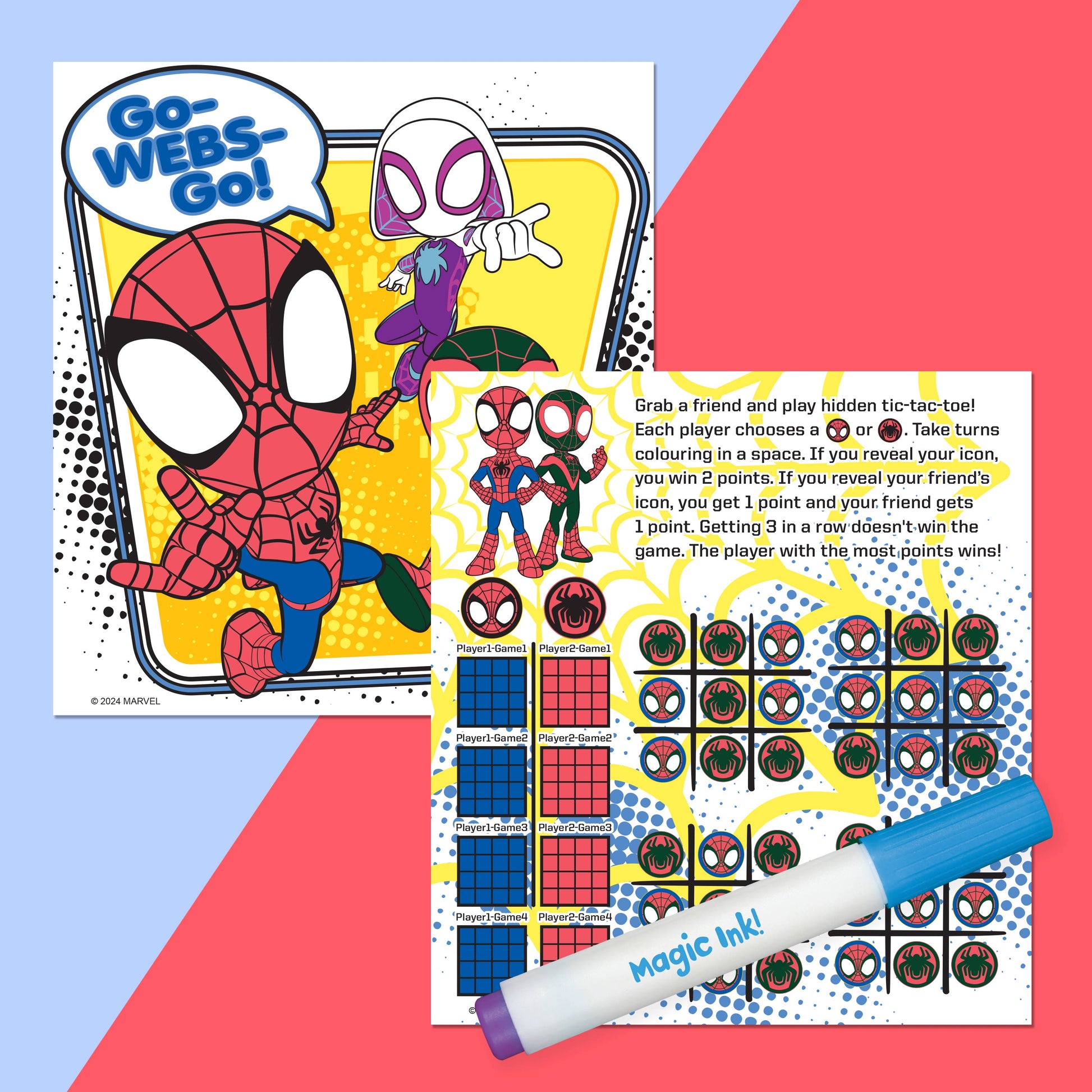 Inkredibles Spidey & His Amazing Friends Magic Ink Pictures - Toyworld NZ