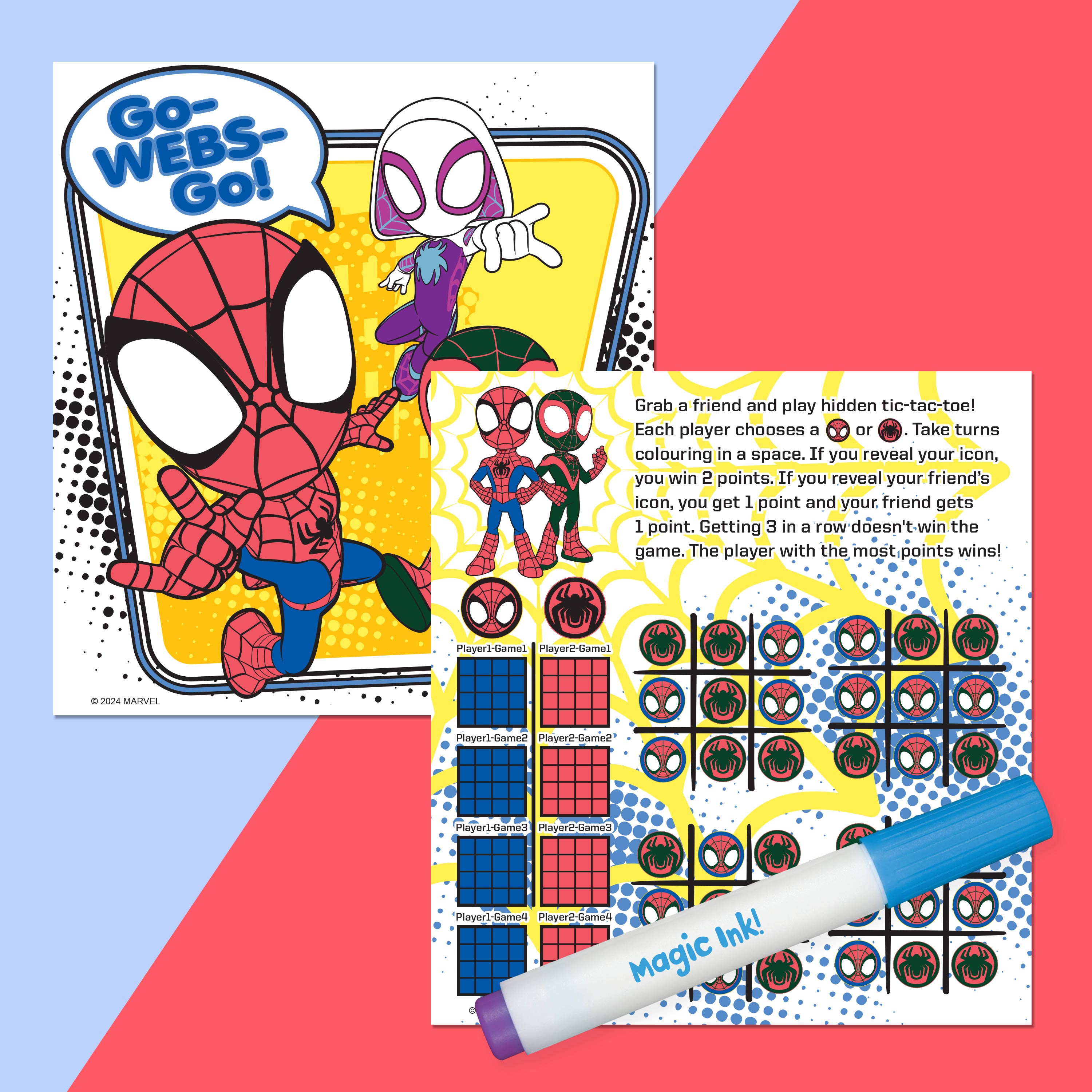 Inkredibles Spidey & His Amazing Friends Magic Ink Pictures - Toyworld NZ