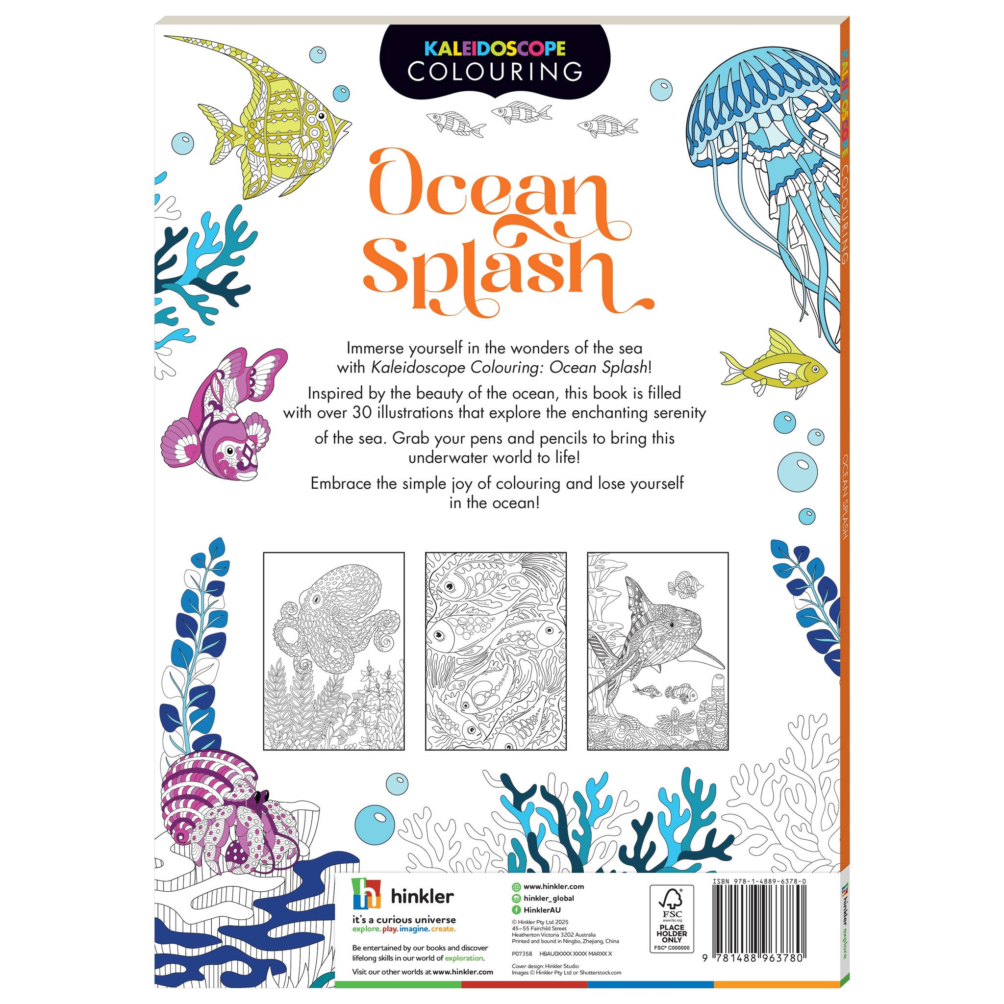Kaleidoscope Colouring: Ocean Splash