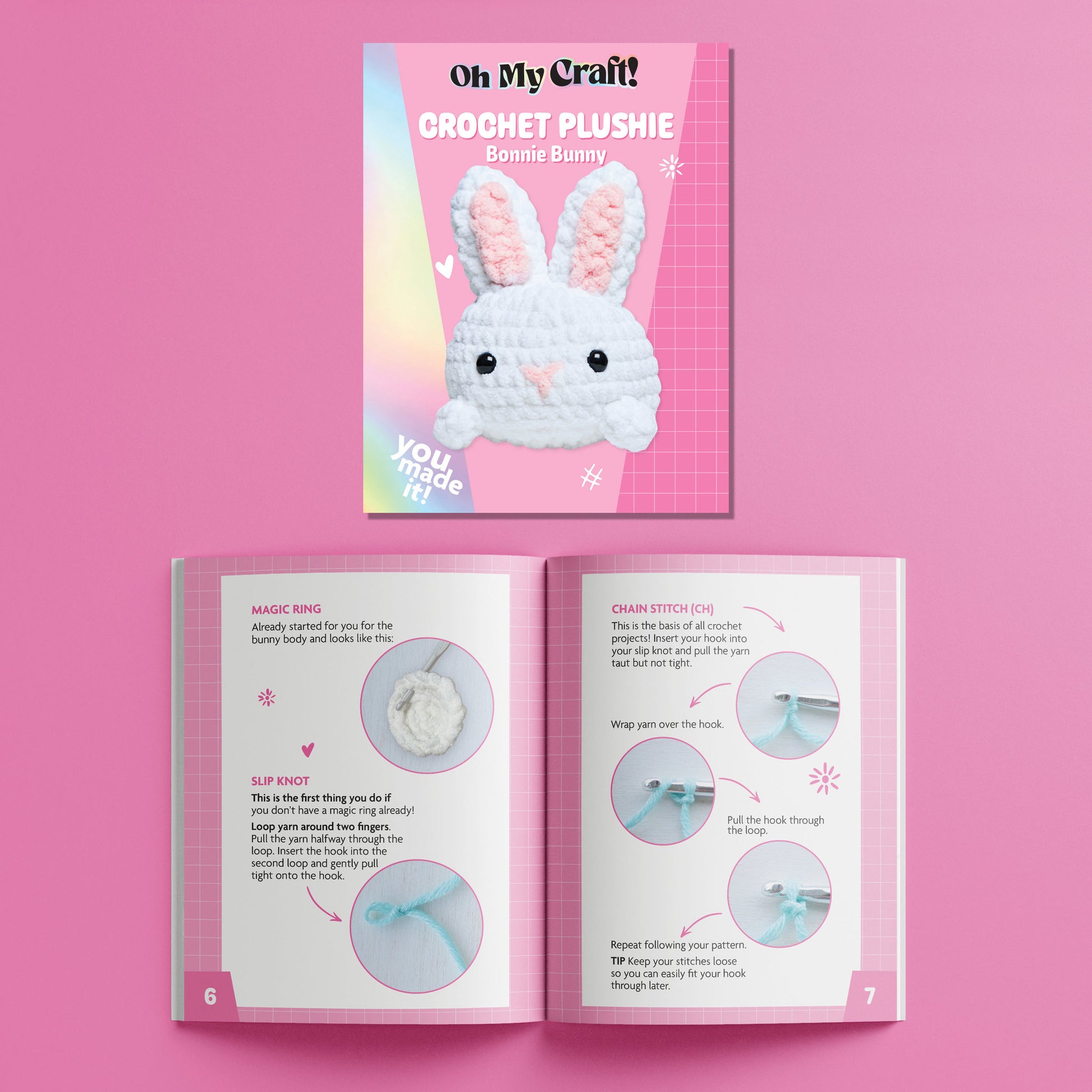 Oh My Craft Crochet Plushie Bonnie Bunny