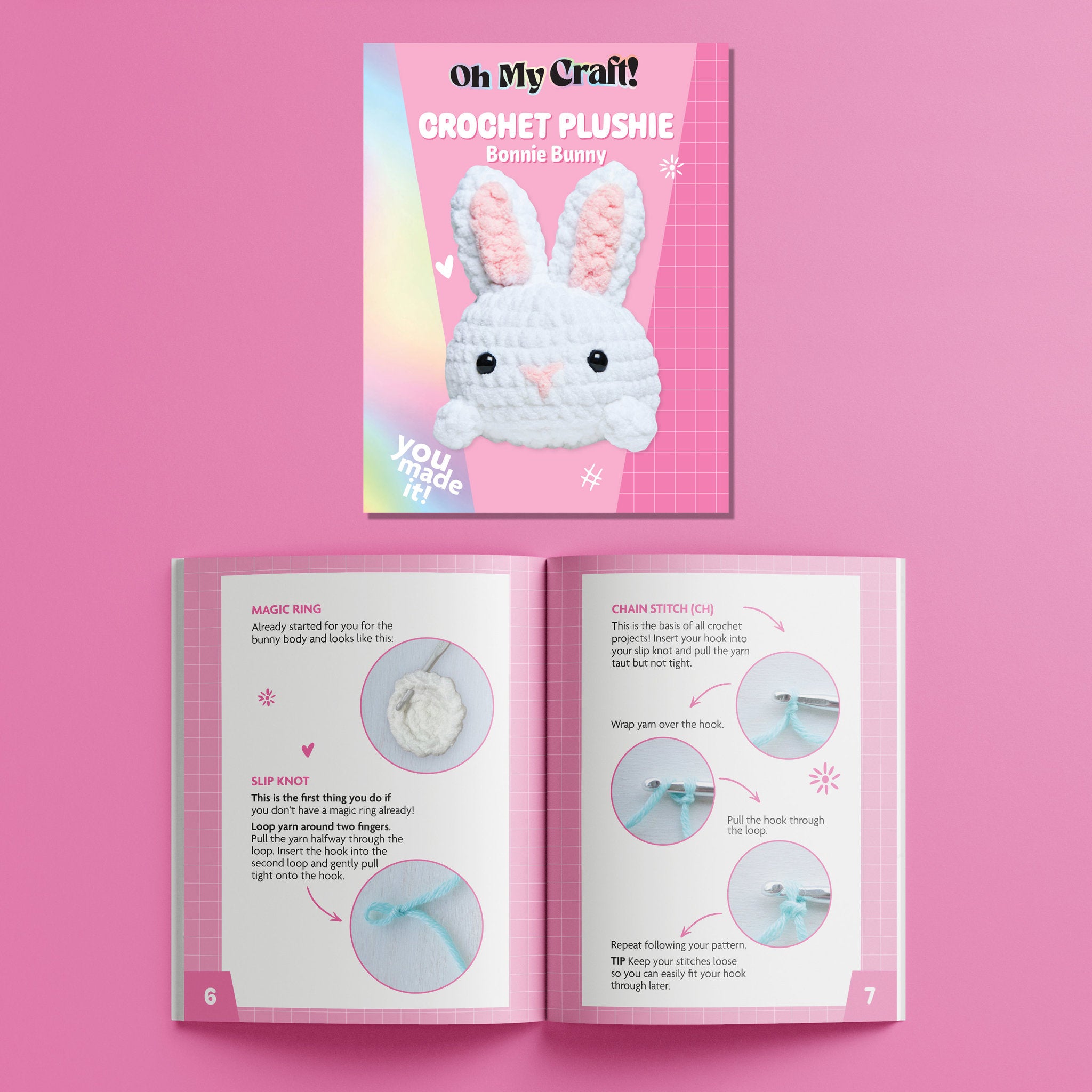 Oh My Craft Crochet Plushie Bonnie Bunny