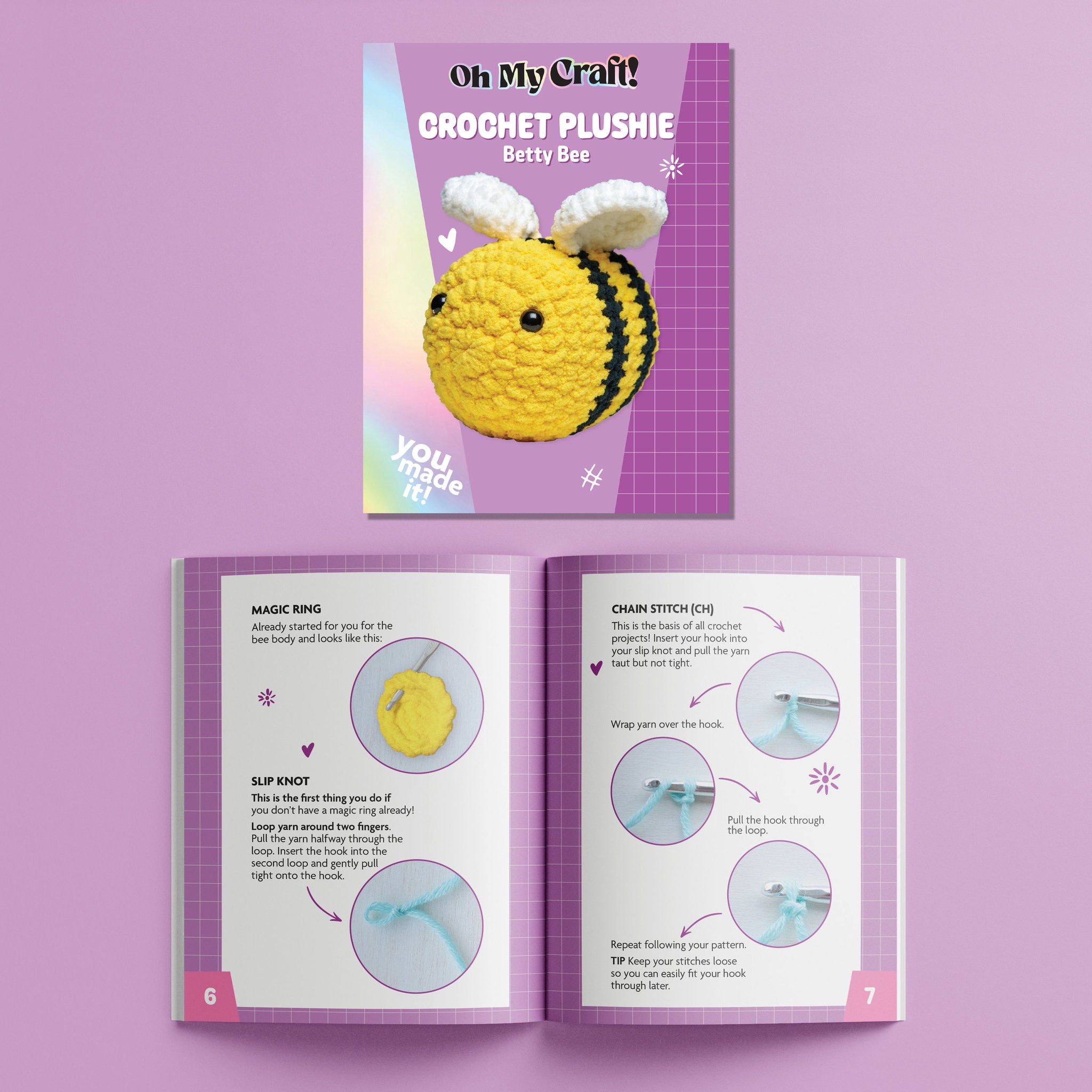 Oh My Craft Crochet Plushie Betty Bee