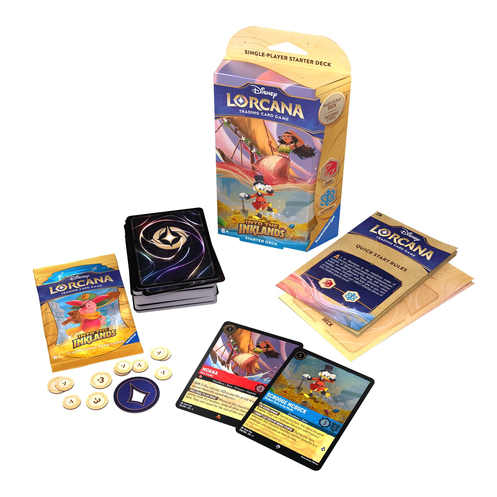 Disney Lorcana TCG S3 Into The Inklands Starter Deck – Ruby & Sapphire