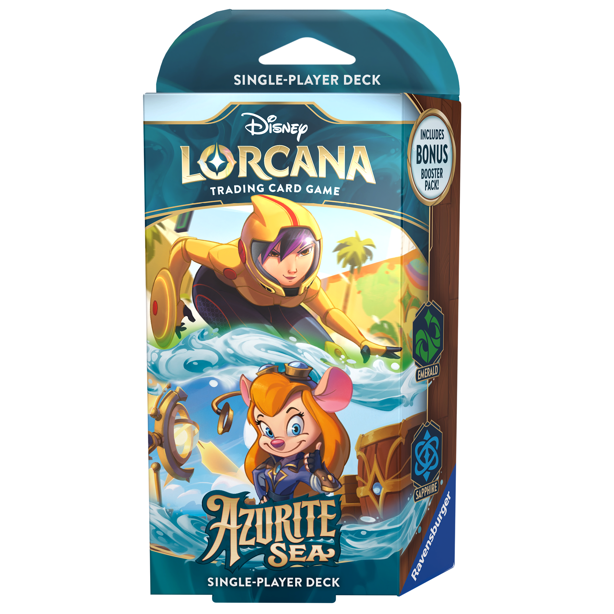 Disney Lorcana Series 6 Azurite Sea Single-Player Deck: Emerald & Sapphire