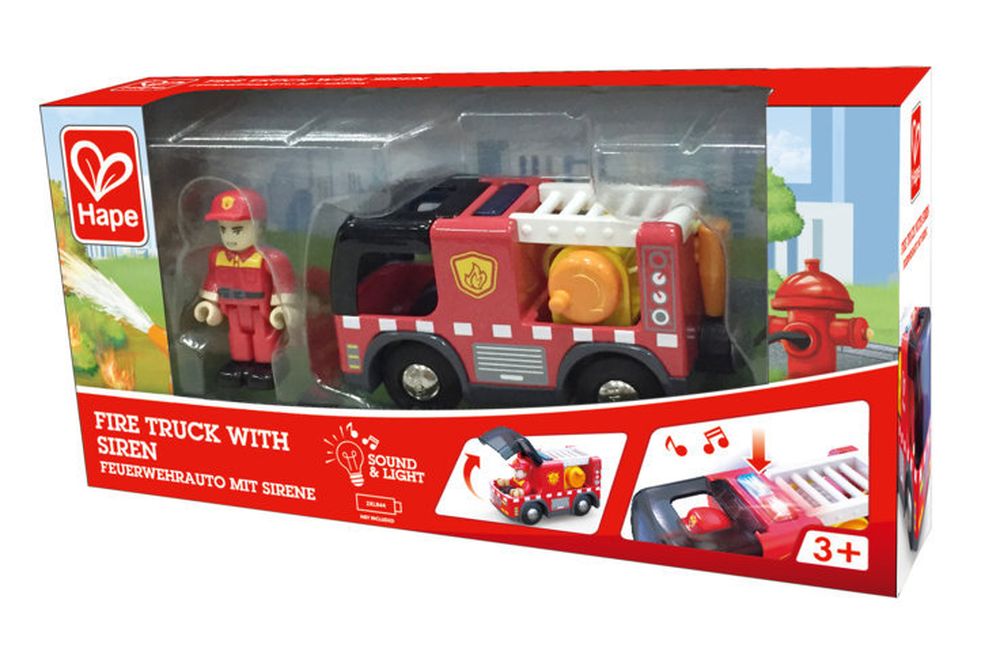 Hape Railway Fire Truck With Siren