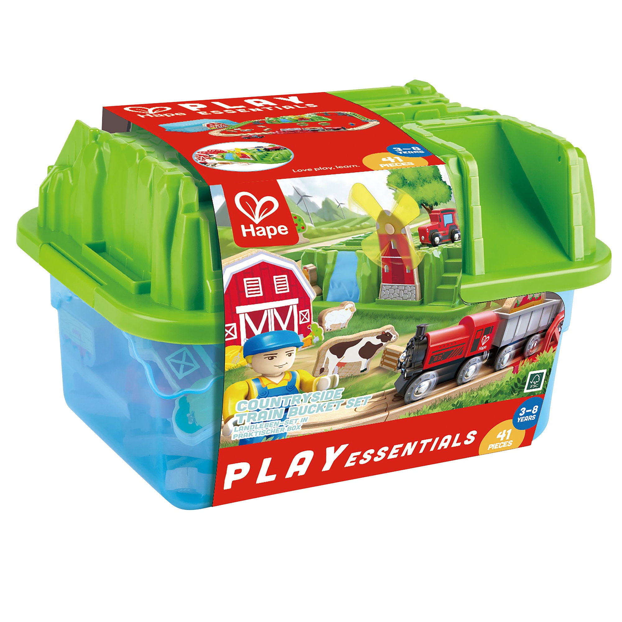 Hape Countryside Train Bucket Set