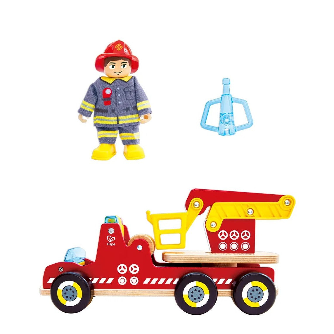 Hape Siren & Lights Toy Fire Truck