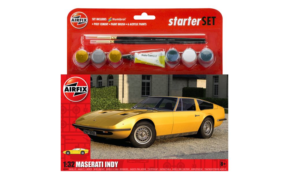 Airfix 1:32 Maserati Indy Large Model Starter Set