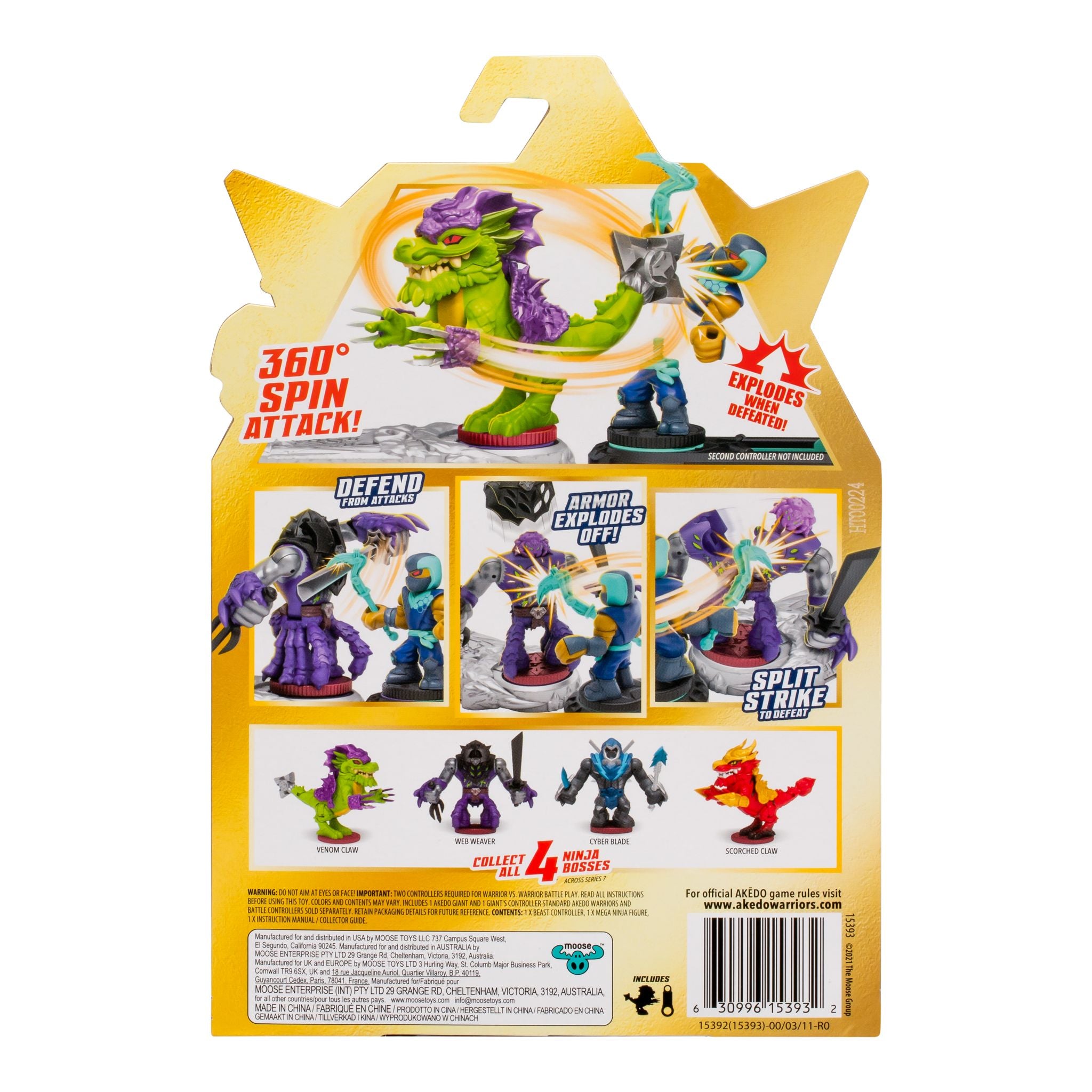 Akedo S7 Ninja Fury Ninja Bosses - Scorched Claw