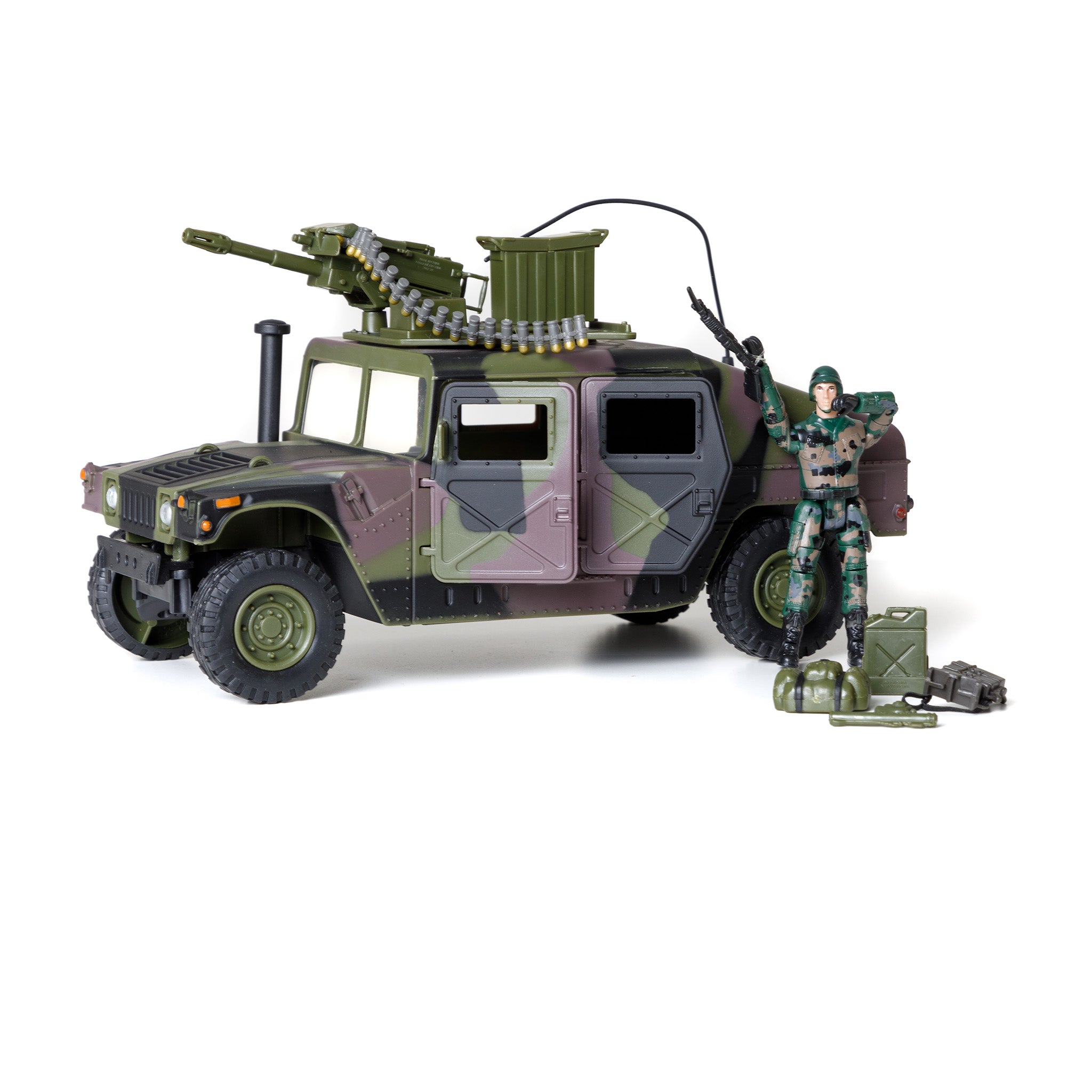 World Peacekeepers 1:18 Humvee Camo With Machine Gun