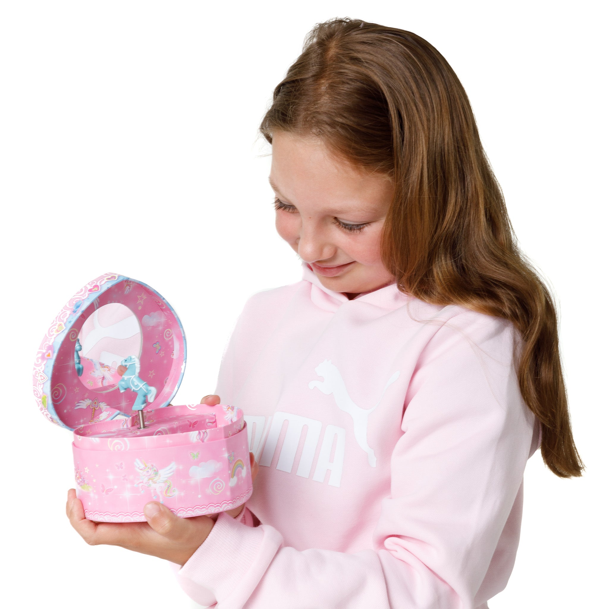 Unicorn Heart Shaped Musical Jewelery Box