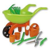Androni Green Garden Wheel Barrow With Garden Set