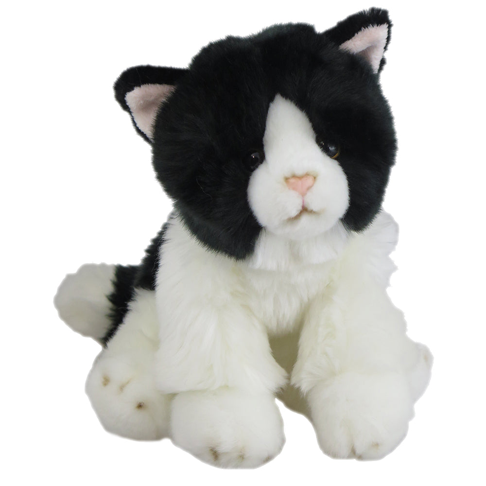 Antics Soft Touch Cat Black & White Sitting 20cm