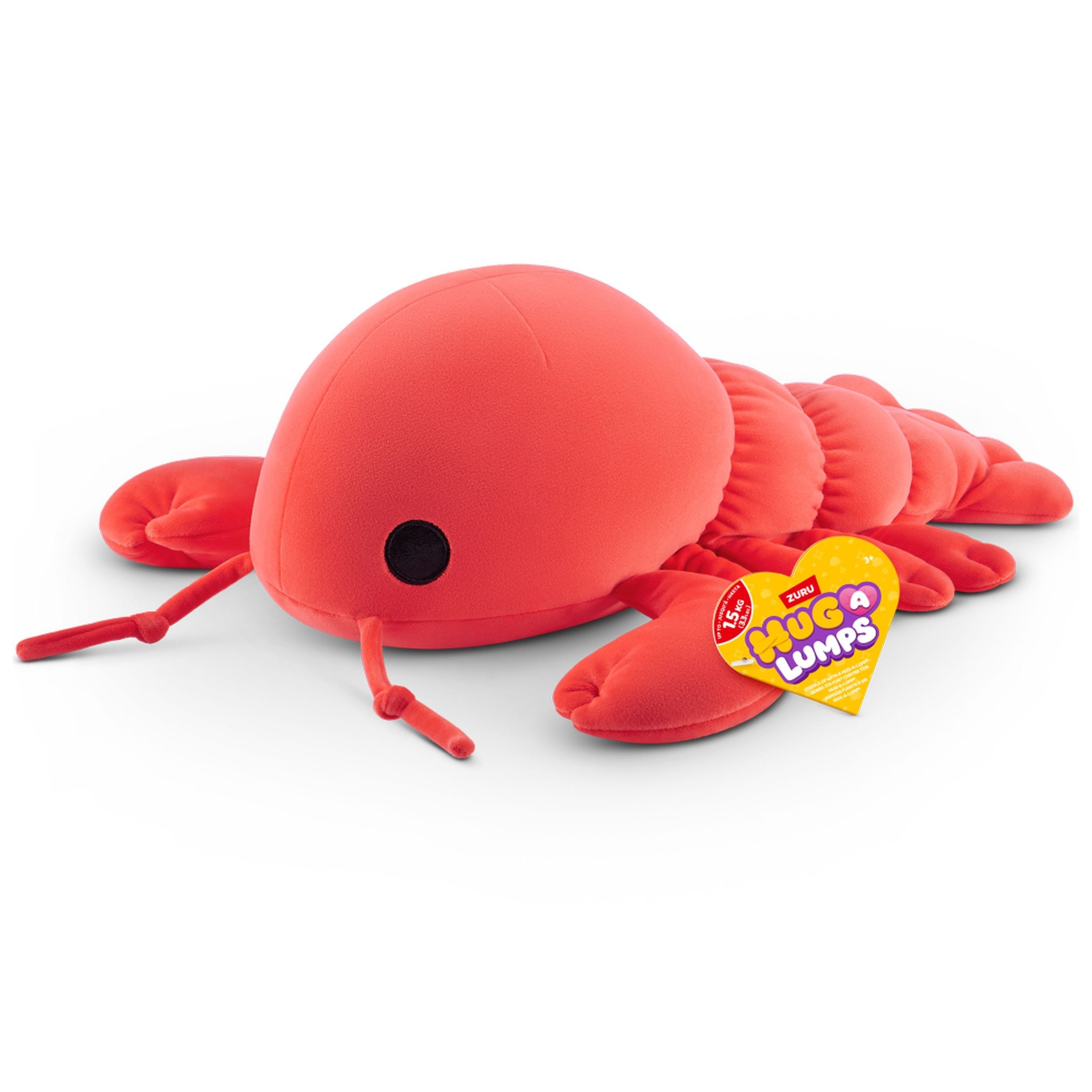 ZURU Hug A Lumps Medium S2 Weighted Plush - Lenny the Lobster
