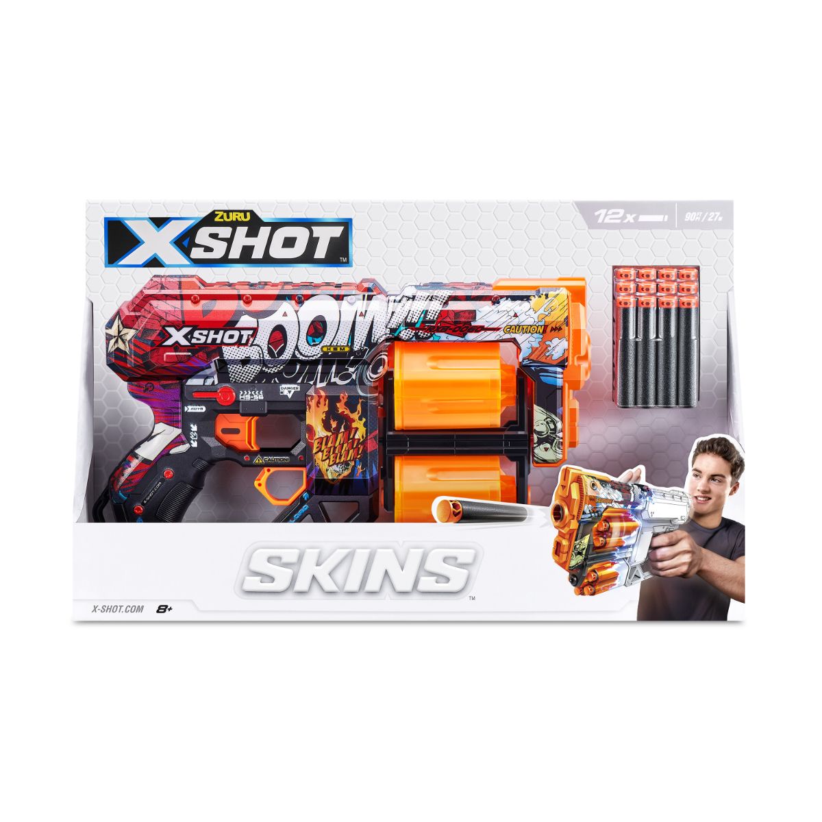 ZURU X Shot Skins Dread Dart Blaster - Boom