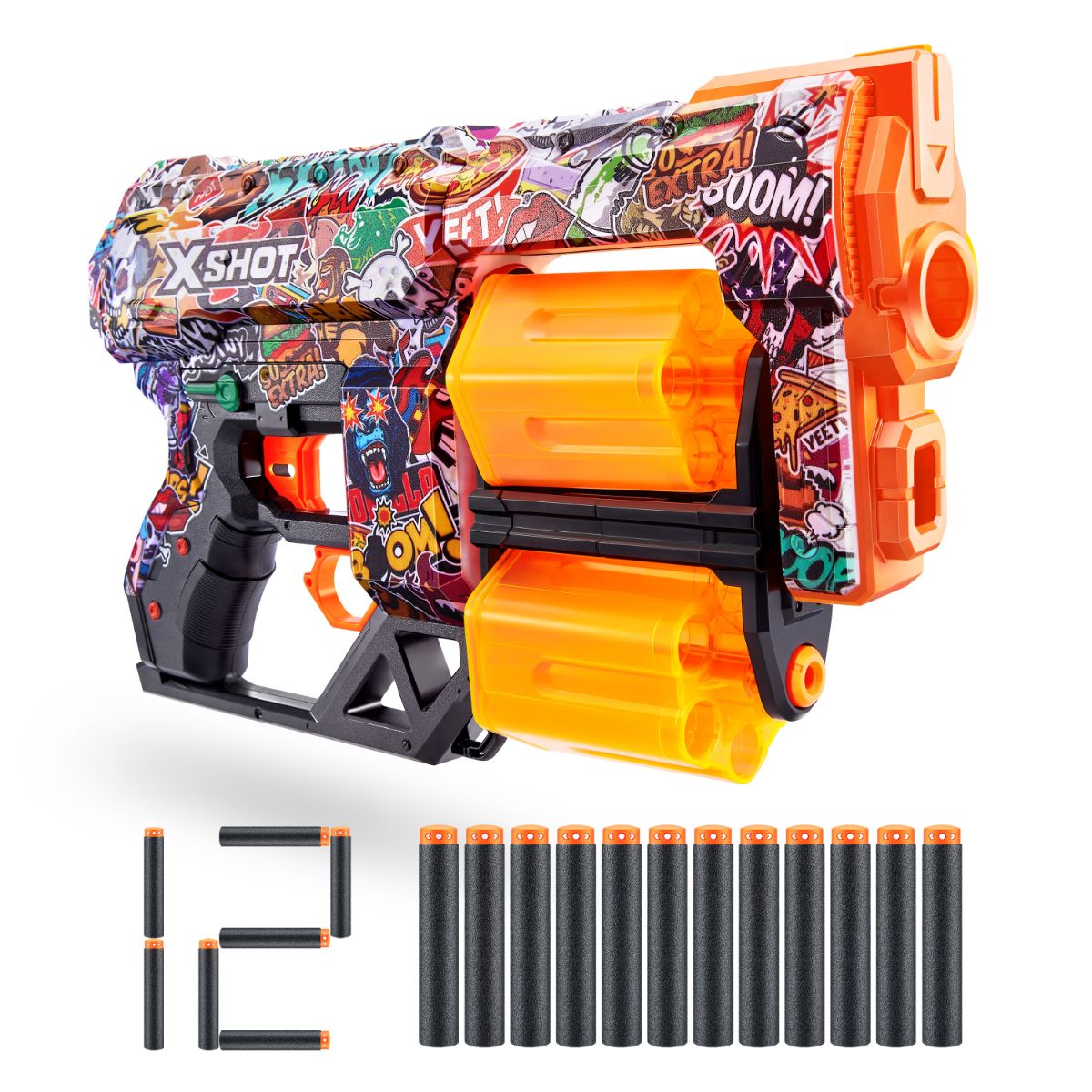 ZURU X Shot Skins Dread Dart Blaster - Sketch