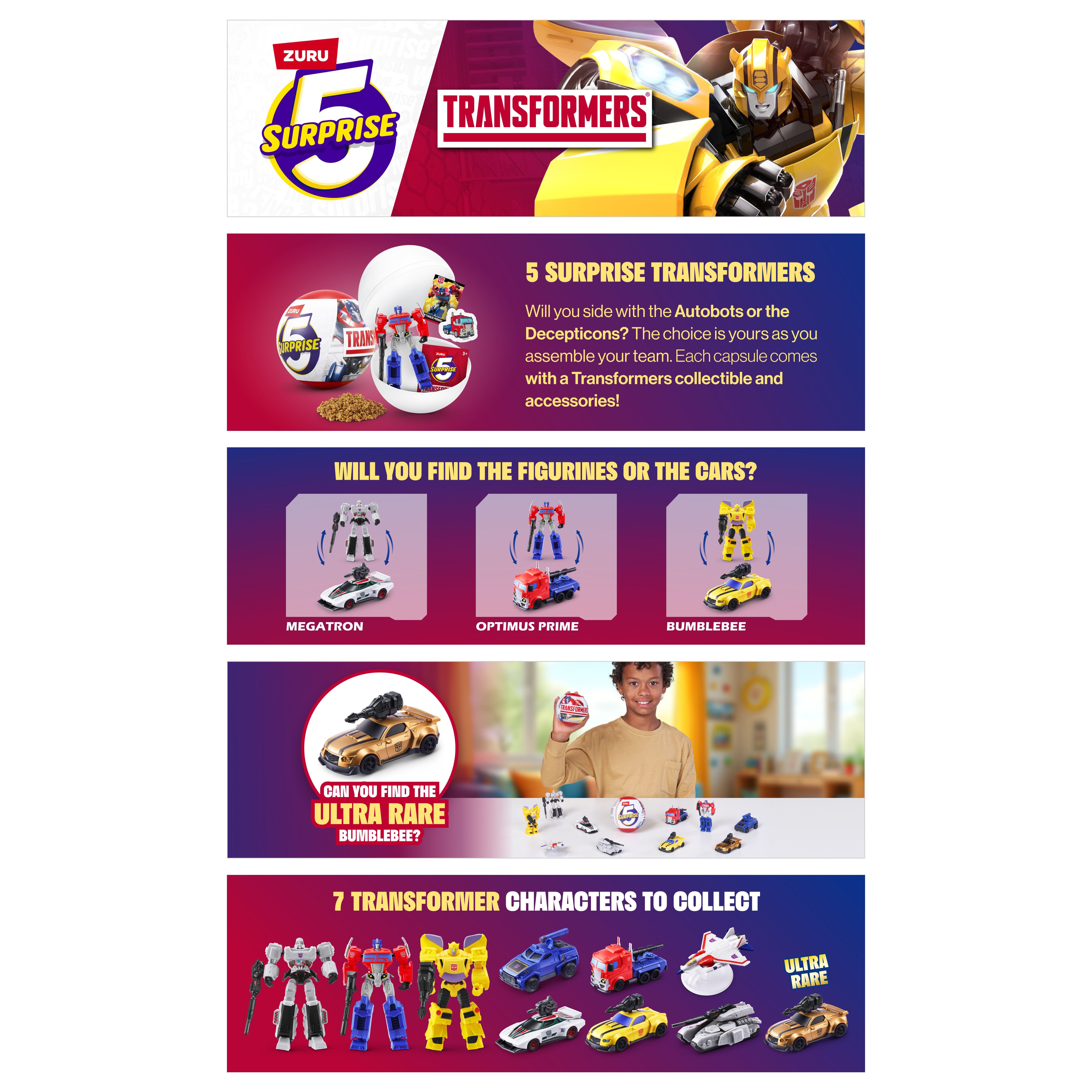 ZURU 5 Surprise Transformers Series 1