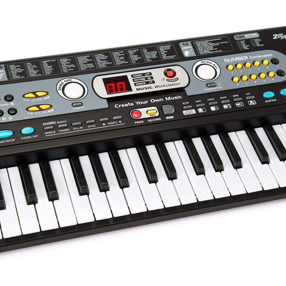 Close-up shot of the Academy of Music 54 Key Toy Electric Piano Keyboard for kids