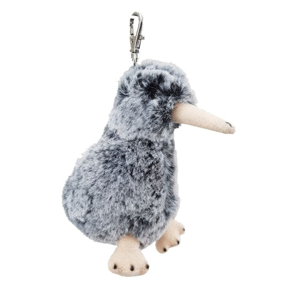 Antics Great Spotted Kiwi Keyclip keychain soft toy.