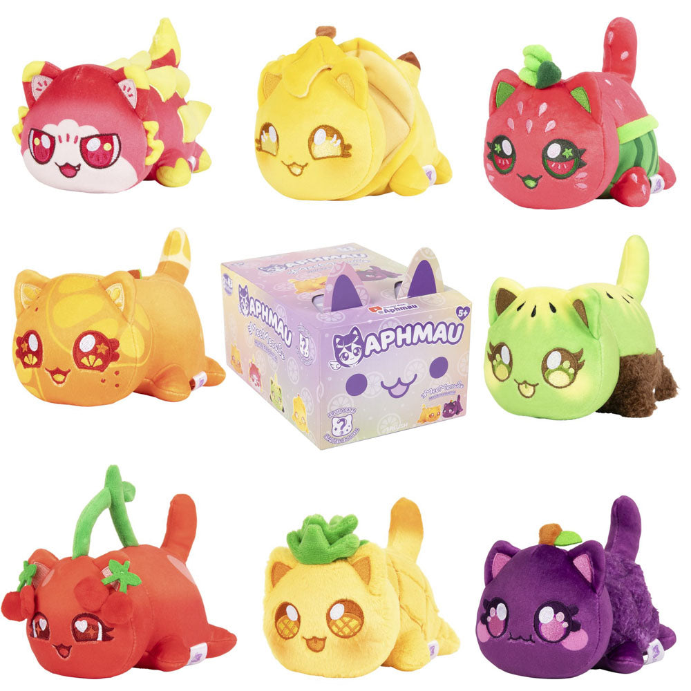 Collect all Aphmau Mystery MeeMeows 6 Inch Plush Soft Cat - Fruit Cats Blind Box