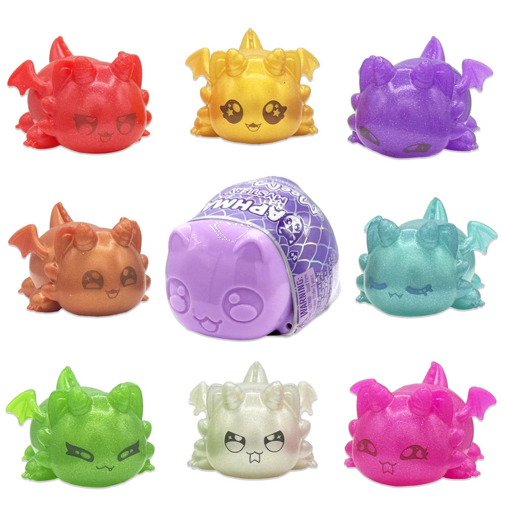 Collect all Aphmau Mystery MeeMeows Squishy 3-Inch Figurines - Dragons fidget toy