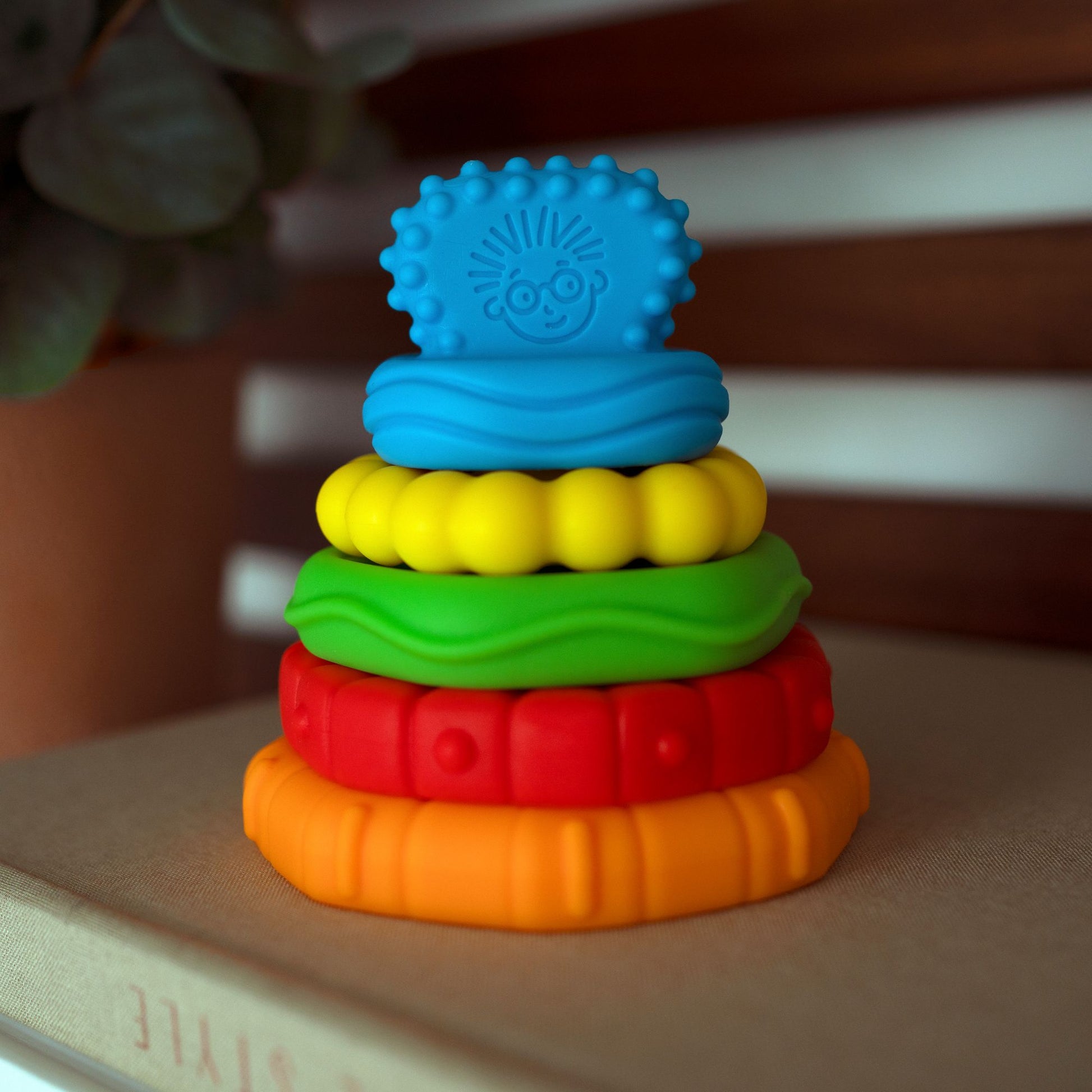Baby Einstein Stack & Teethe Multi-Textured Teether Toy - Toyworld NZ