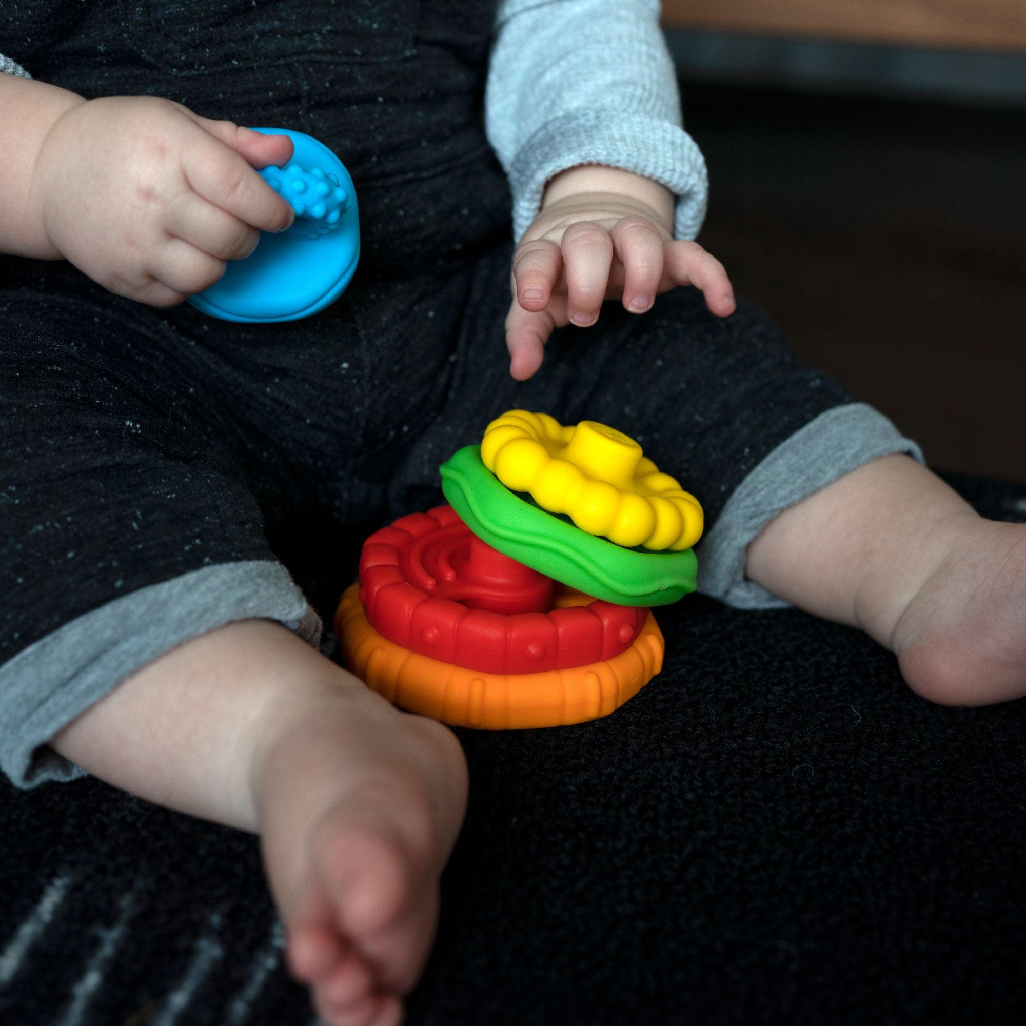 Baby Einstein Stack & Teethe Multi-Textured Teether Toy - Toyworld NZ