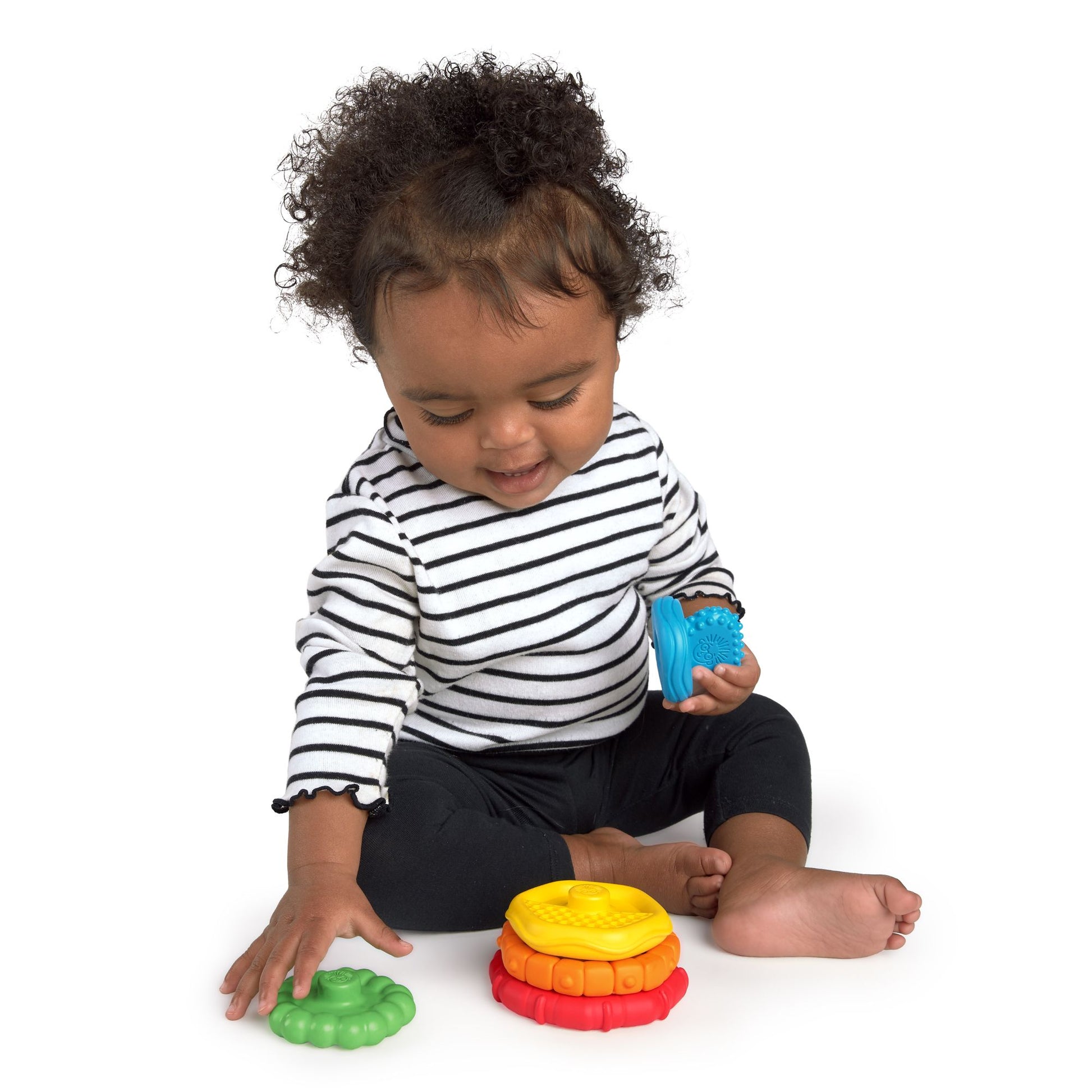 Baby Einstein Stack & Teethe Multi-Textured Teether Toy - Toyworld NZ