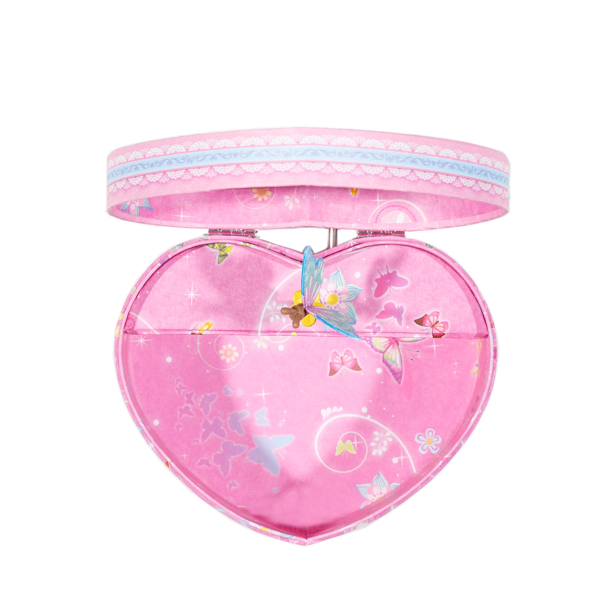Butterfly Heart Shaped Musical Jewelery Box