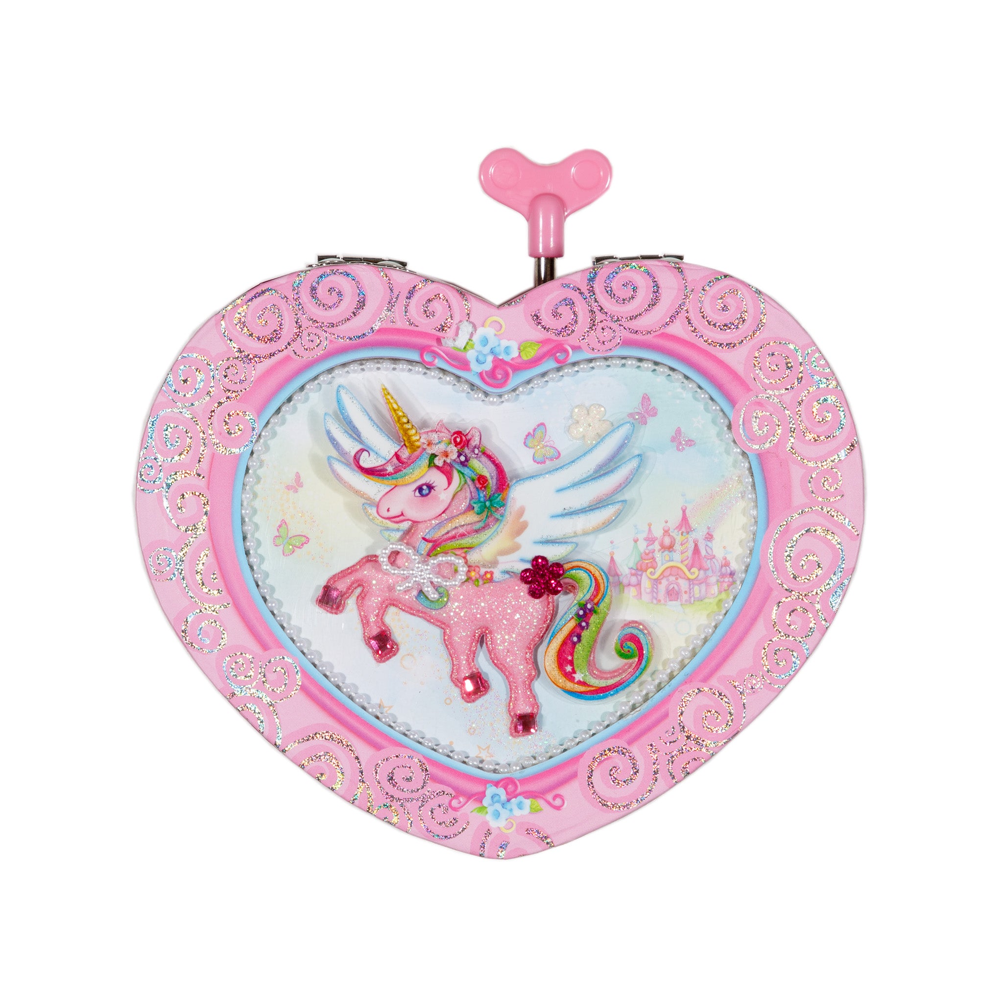 Unicorn Heart Shaped Musical Jewelery Box