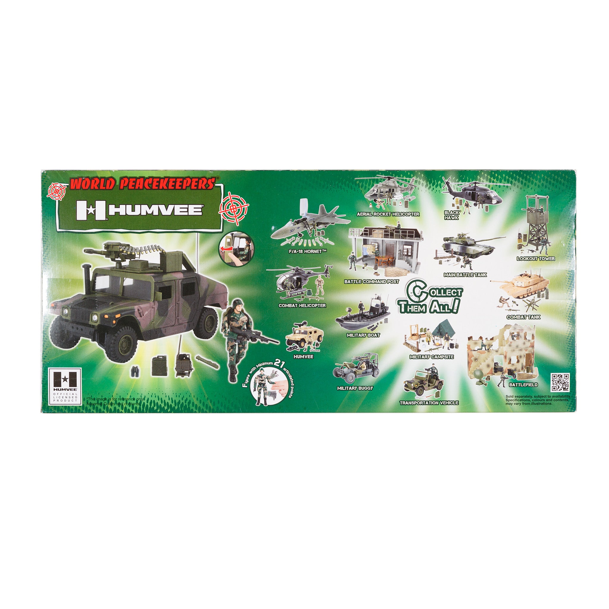 World Peacekeepers 1:18 Humvee Camo With Machine Gun