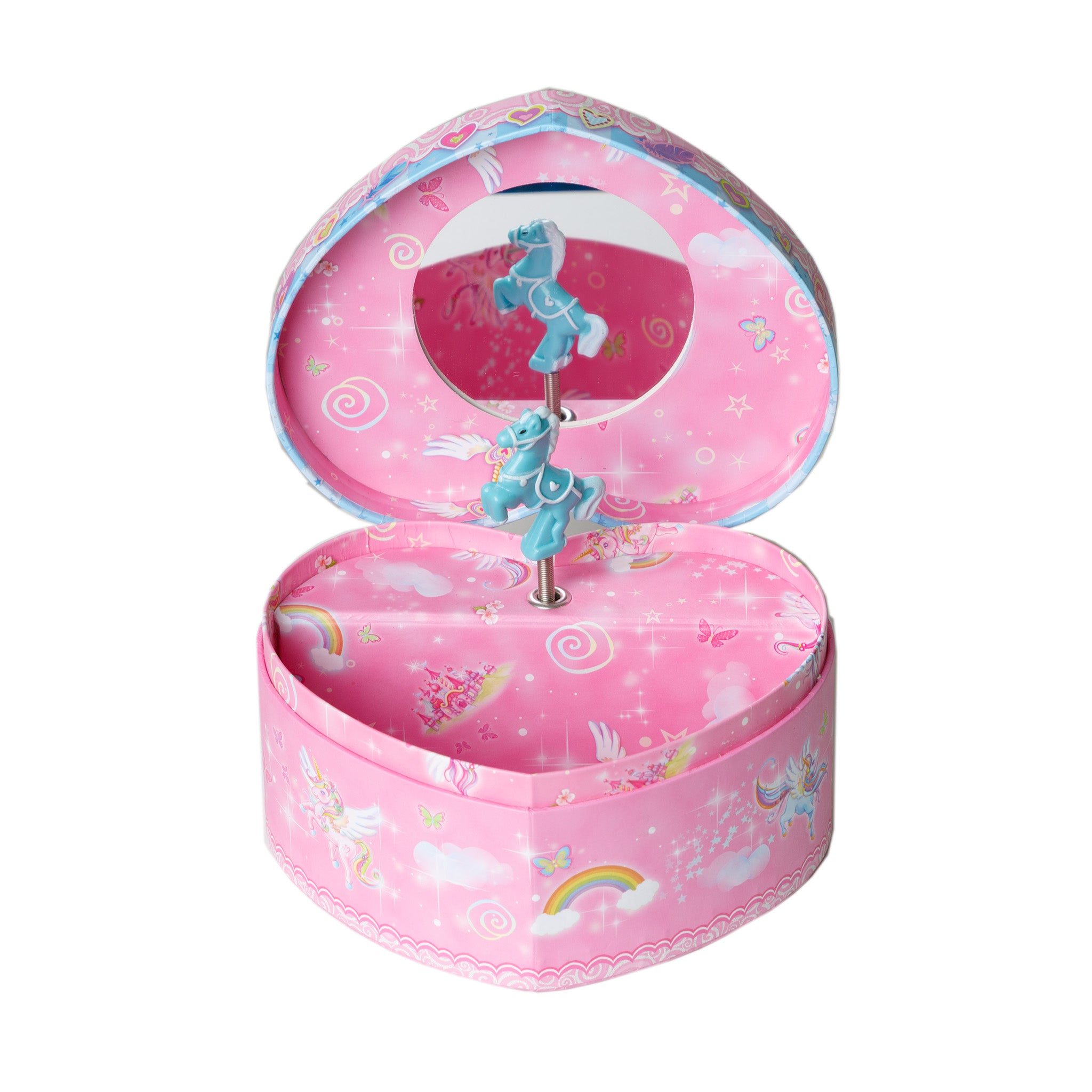 Unicorn Heart Shaped Musical Jewelery Box