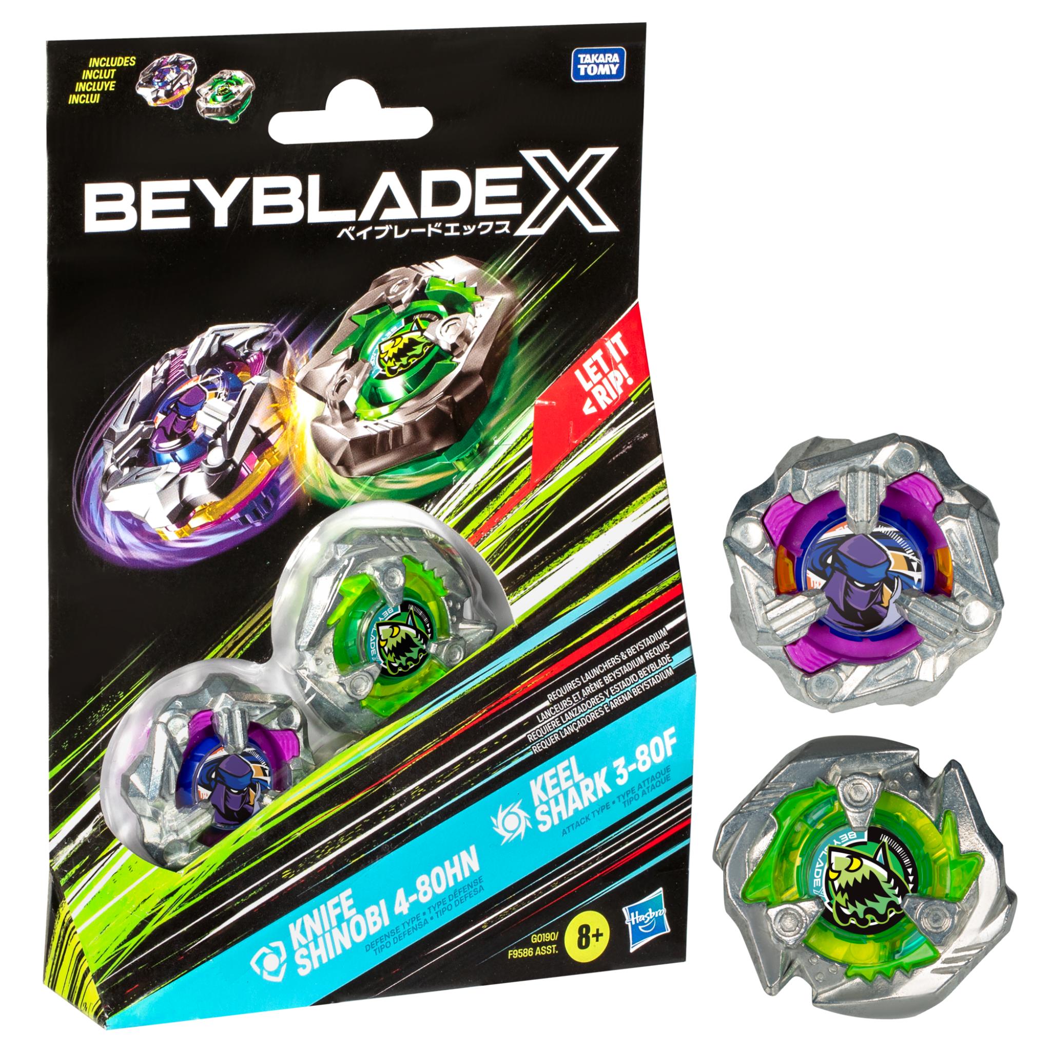 Beyblade X Knife Shinobi Keel Shark Dual Pack Set