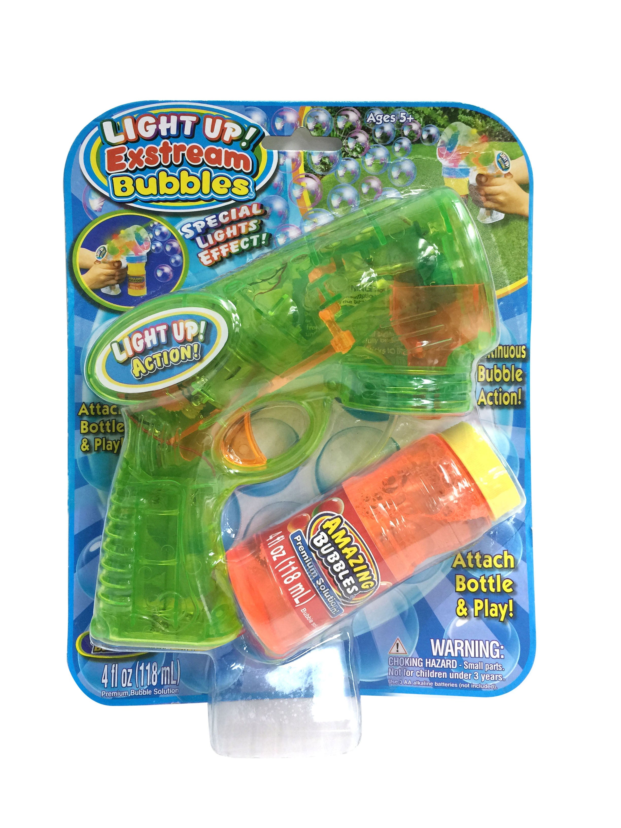 BILLION BUBBLES SPINNING LIGHT BUBBLES BLASTER ASSORTED STYLES