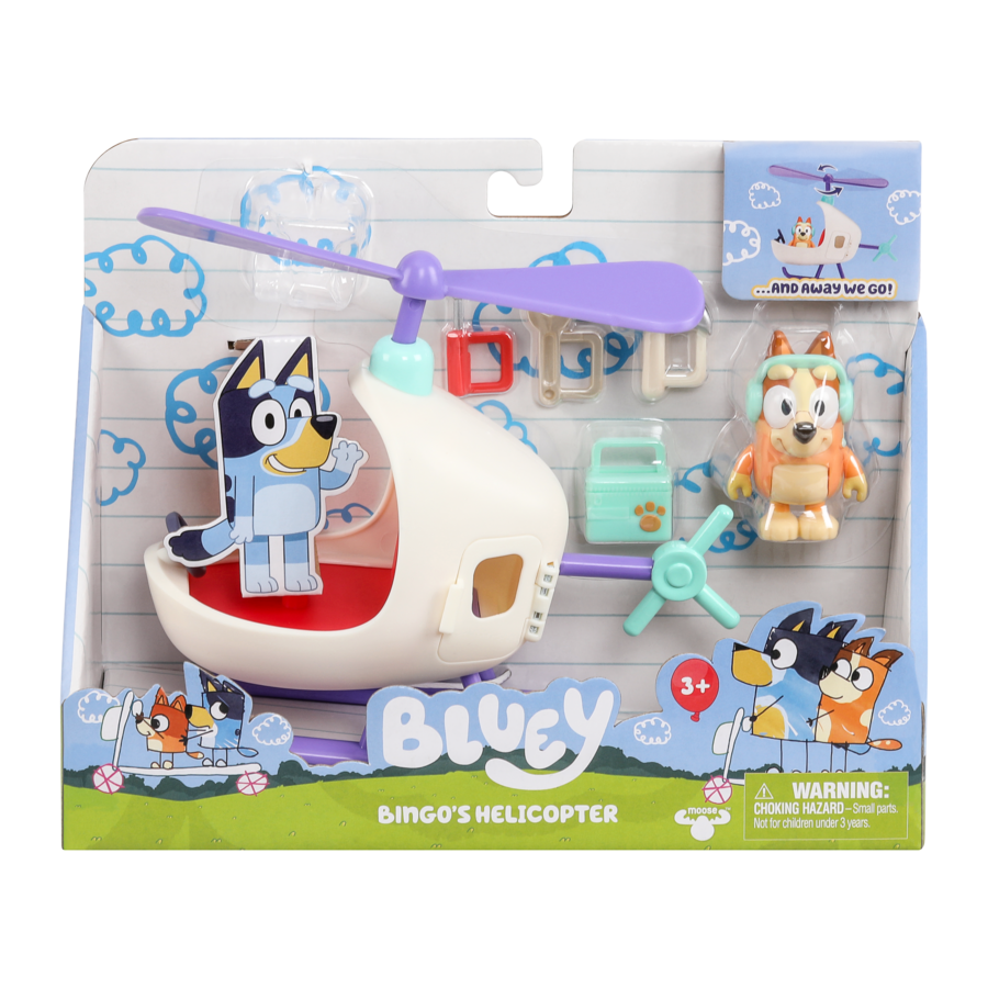 Bluey Series 9 Vehicle And Figure - Bingo's Helicopter