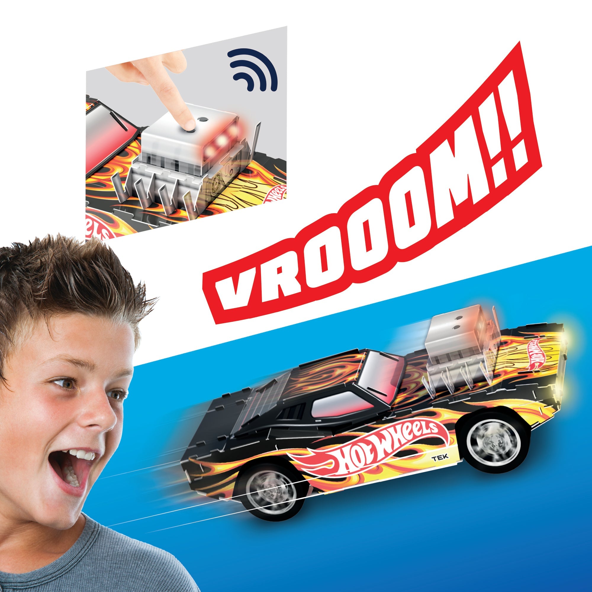 Hot Wheels Creative Maker Kitz Motorised Racer Kit With Electronic Lights And Sounds