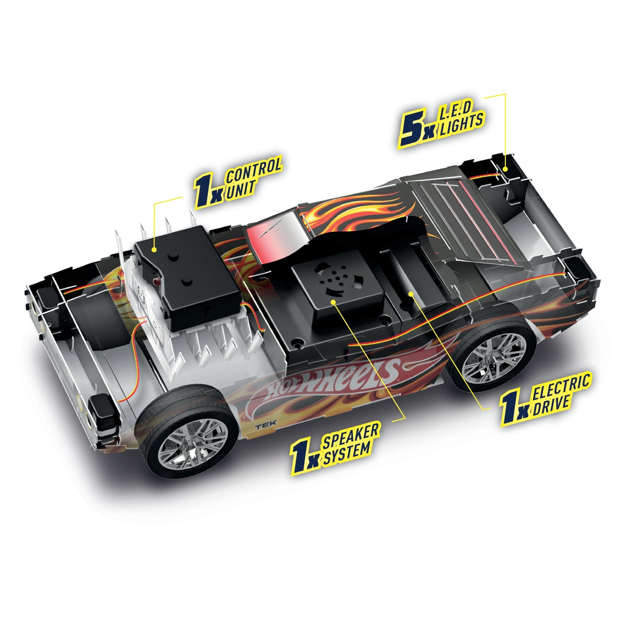 Hot Wheels Creative Maker Kitz Motorised Racer Kit With Electronic Lights And Sounds