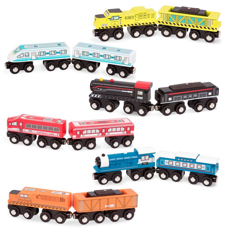 Battat Wood & Wheels Wooden Trains Assorted Styles