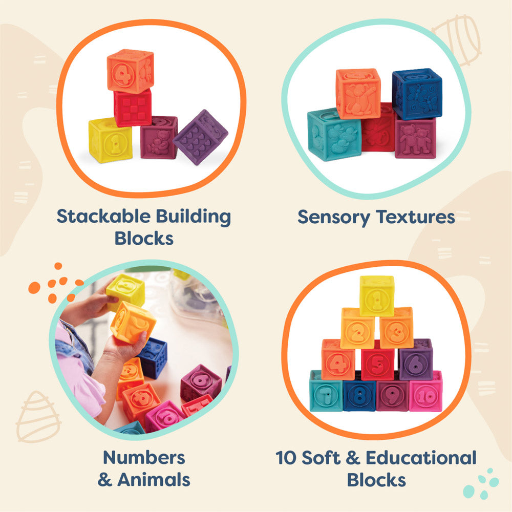 B. One Two Squeeze soft blocks for babies