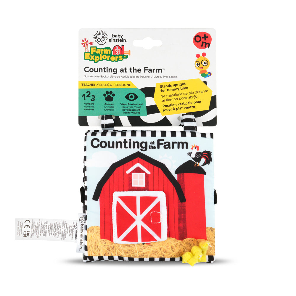 Baby Einstein Counting At The Farm Soft Activity Book, in packaging