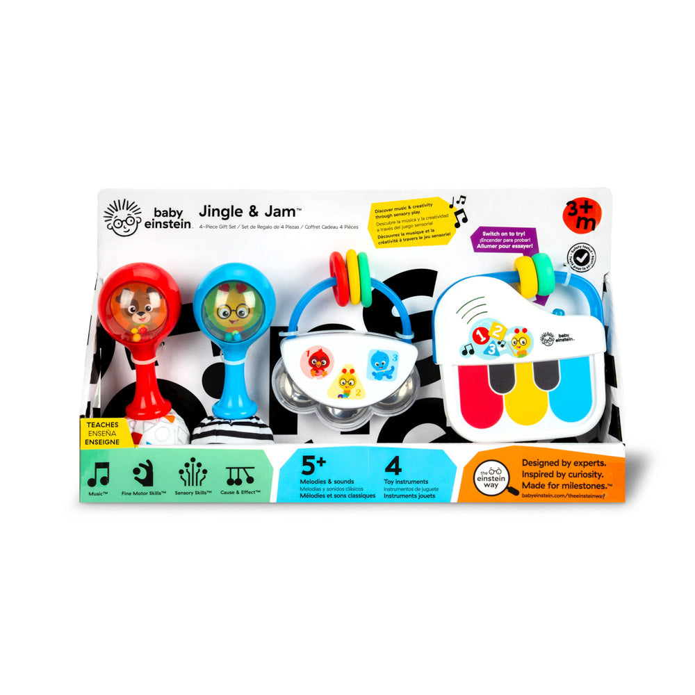 Baby Einstein Jingle & Jam 3 Piece Toy Gift Set, in packaging