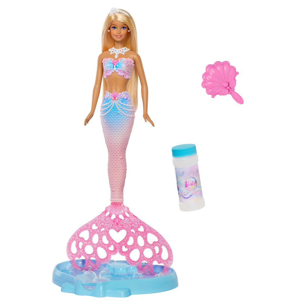 Barbie Bubble Sparkle Mermaid doll with tail.