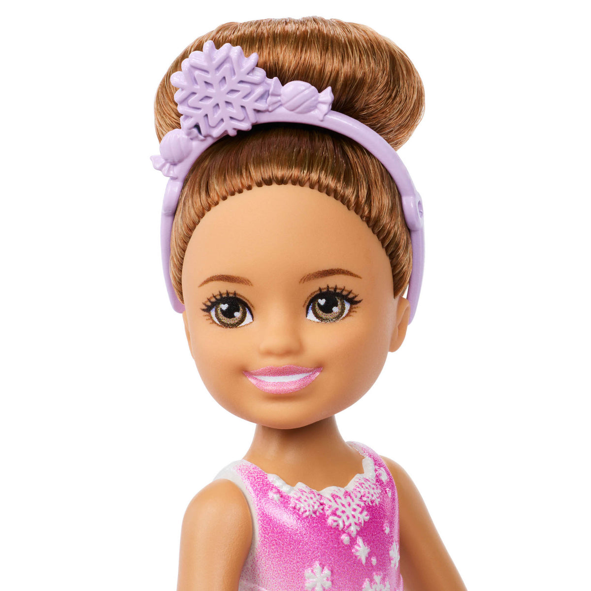Barbie In The Nutcracker Chelsea Child Doll - Snow Fairy Brunette ballerina.
